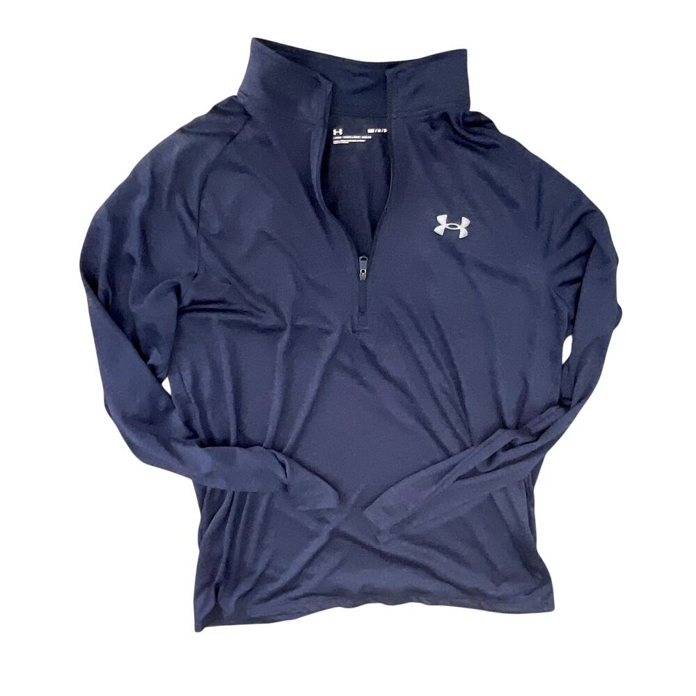Under Armour Quarter Zip Pullover Women Medium Blue Athletic